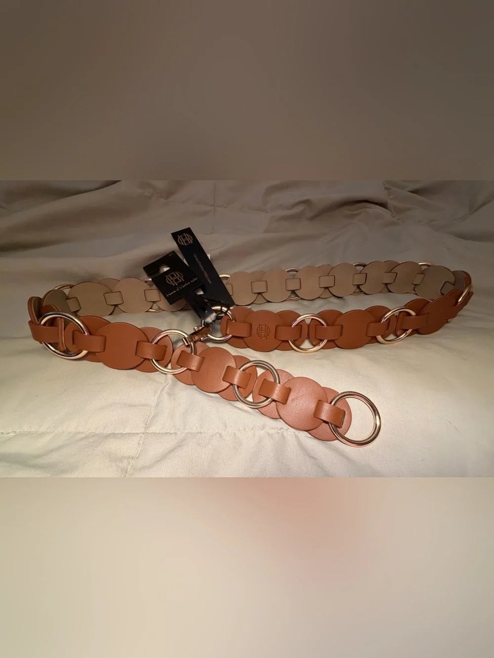 House of Harlow Belt NWT 🌷 Vegan Leather Circle-Link Waist Belt